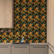 GDSL5030 Peaches Premium Peel and Stick Wallpaper Panel 26 inch Wide in Orange Green Tan