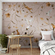 GDSE3140 Playful Forest Wallpaper Premium Peel and Stick Material 26in Wide x 6ft, 9 ft, 12ft, Beige