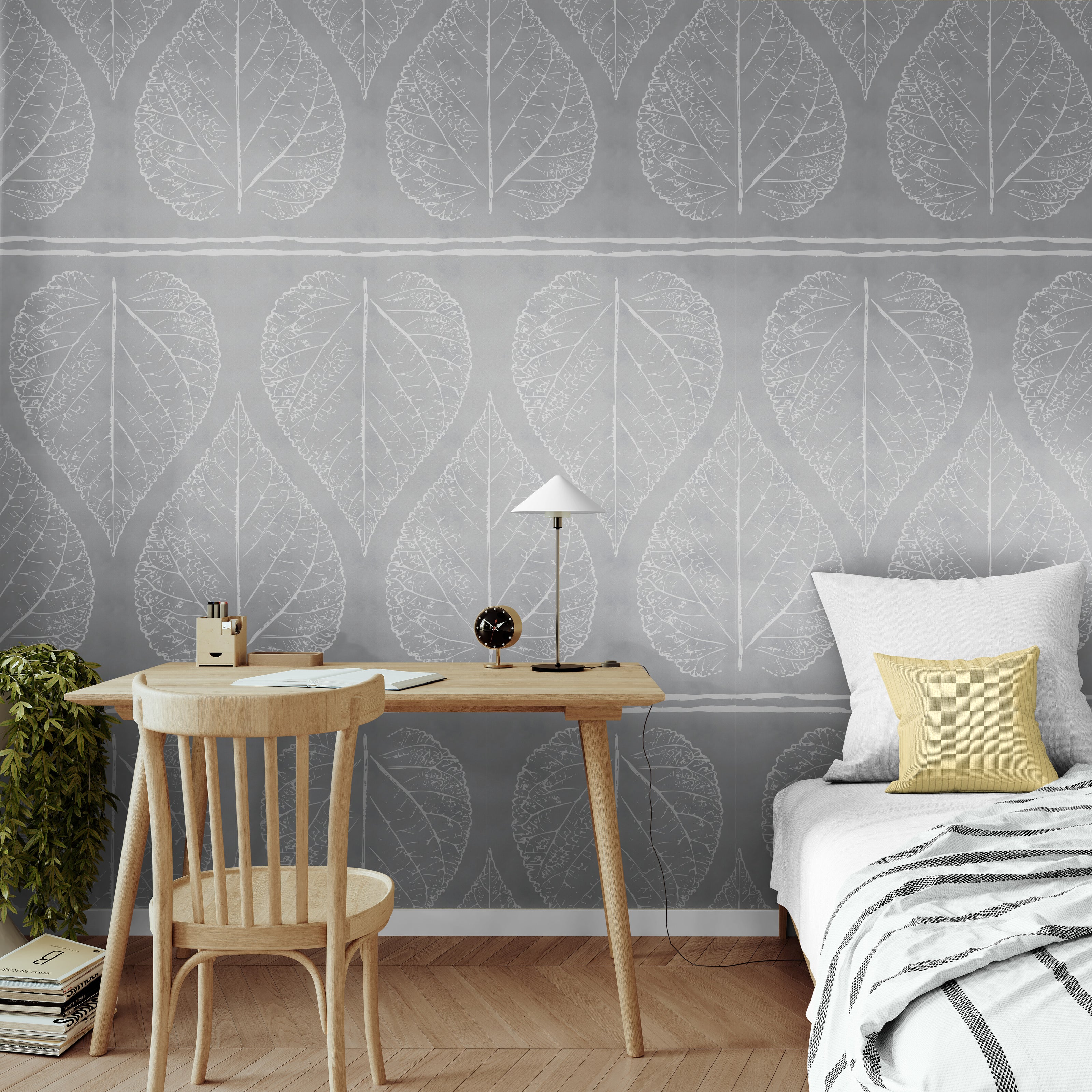 GDP5001 Accelerated Growth Premium Peel and Stick Wallpaper Panel 6 Ft High x 26 Wide in Soft Gray