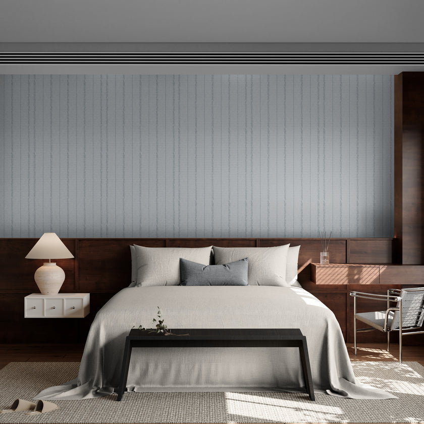 GP6010 Dot and Drift Stripe Premium Peel and Stick Wallpaper Panel 26 Wide x 6 Ft High in Muted Blue