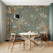 GDSE3160 Playful Monkey Wallpaper Premium Peel and Stick Material 26in Wide x 6ft, 9 ft, 12ft, Vintage Green