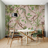 GDSE3156 Playful Monkey Wallpaper Premium Peel and Stick Material 26in Wide x 6ft, 9 ft, 12ft, Pink