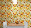 GDSL5030 Peaches Premium Peel and Stick Wallpaper Panel 26 inch Wide in Orange Green Tan