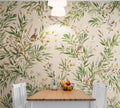 GDSE3170 Playful Robin Wallpaper Premium Peel and Stick Material 26in Wide x 6ft, 9 ft, 12ft, Beige