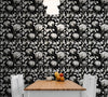GDSL5010 Cotton Premium Peel and Stick Wallpaper Panel 26 inch Wide in Black White Gray Muted Green