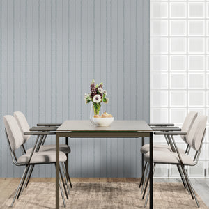 GP6010 Dot and Drift Stripe Premium Peel and Stick Wallpaper Panel 26 Wide x 6 Ft High in Muted Blue