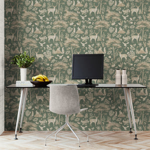 GDSE3271 Fantastic Forest Wallpaper Premium Peel and Stick Material 26in Wide x 9 ft. Vintage Pink Brown