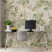 GDSE3170 Playful Robin Wallpaper Premium Peel and Stick Material 26in Wide x 6ft, 9 ft, 12ft, Beige