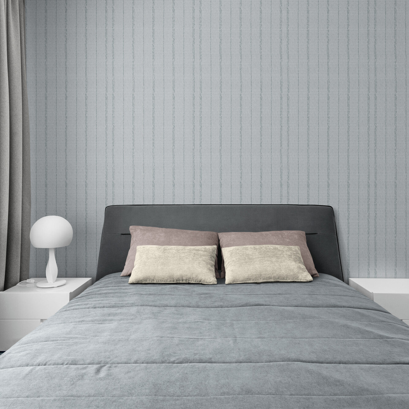 GP6010 Dot and Drift Stripe Premium Peel and Stick Wallpaper Panel 26 Wide x 6 Ft High in Muted Blue