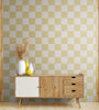 GW0201 Check Faux Grasscloth Plain weave Texture Wallpaper Roll 19 inch Wide x 18 ft. Long in White Tan