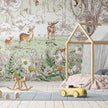 GDSE3051 Forest Friends Wallpaper Mural Premium Peel and Stick Material 26in Wide x 9 ft. Green White