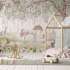 GDSE3120 Unicorn Forest Wallpaper Premium Peel and Stick Material 26in Wide x 6ft, 9 ft, 12ft, Pink Green