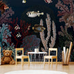 GDSE3130 Roaring Reef Wallpaper Premium Peel and Stick Material 26in Wide x 6ft, 9 ft, 12ft, Dark Blue