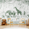 GDSE3010 Animal Parade Wallpaper Mural Premium Peel and Stick Material 26in Wide x 9 ft. Brown