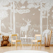 GDSE3083 Monochrome Forest Wallpaper Premium Peel and Stick Material 26in Wide x 9 ft. Light Brown