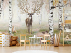 GDSE3000 Amazing Antlers Autumn Wallpaper Mural, Premium Peel and Stick Material 26in Wide x 9 ft. Multi-colored