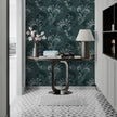 GDM0020 Marina Makaron Designs Paisley in Black Gray Off White Wallpaper Panel 26 inch Wide x 6ft, 9ft, and 12ft Long
