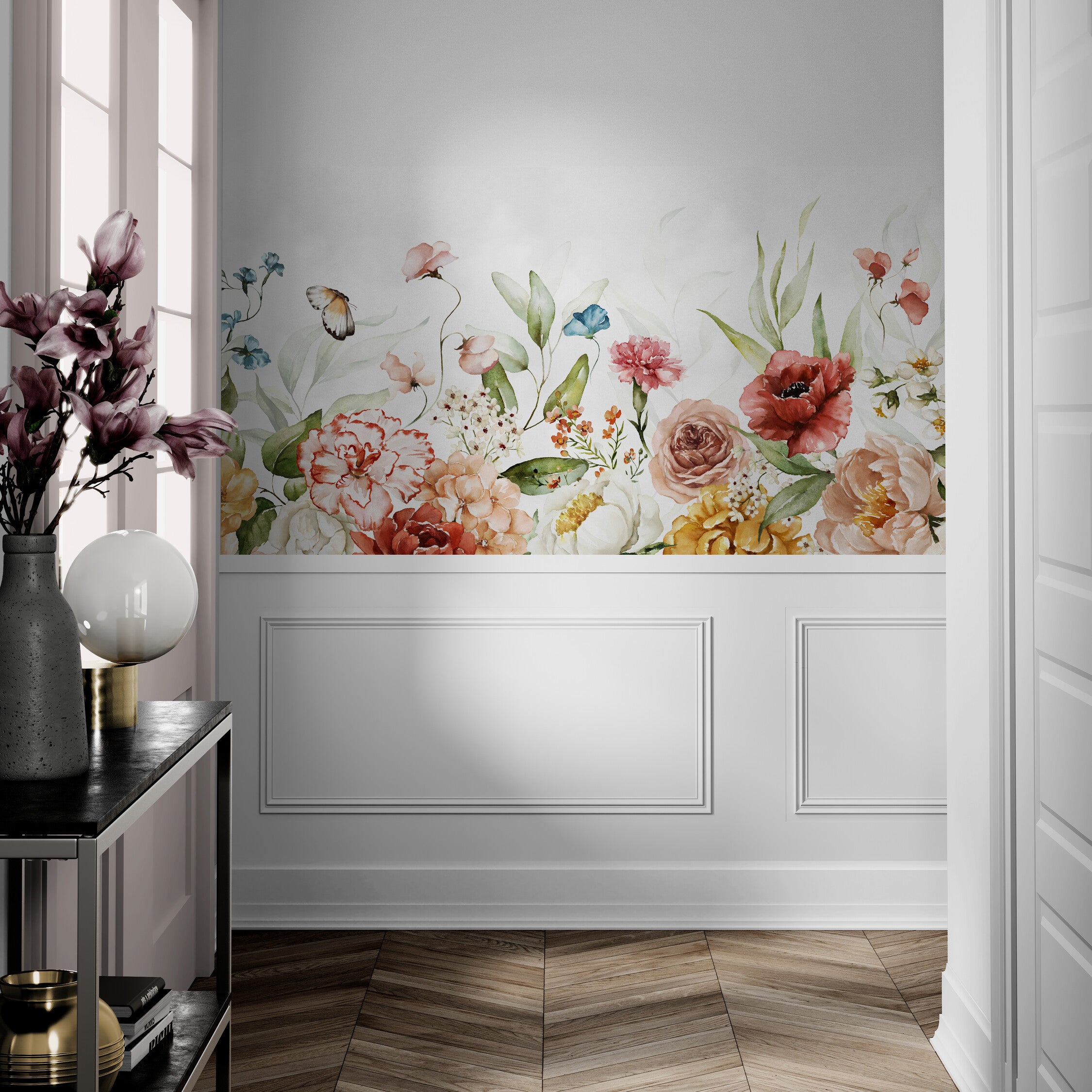 GE5060 Enchanting Floraphila Endless Murals Multicolored