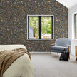 GP5012 Folk Floral Wallpaper Panels in Rustic Brown