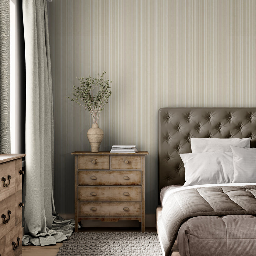 GP6004 Barcode Stripe Wallpaper Panels in Winter Cappuccino Brown