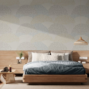 GE0001 Radial Escape Grace & Gardenia Endless Mural Beige