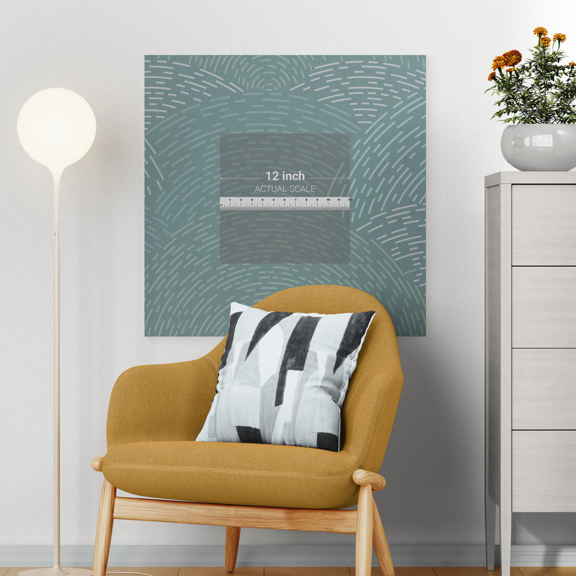 GE0003 Radial Escape Grace & Gardenia Endless Mural Teal