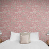 Sir Edward, Fantastic Forest in Vintage Pink Off White Gray Brown pattern