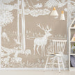 GDSE3083 Monochrome Forest Wallpaper Premium Peel and Stick Material 26in Wide x 9 ft. Light Brown