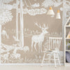 GDSE3083 Monochrome Forest Wallpaper Premium Peel and Stick Material 26in Wide x 9 ft. Light Brown
