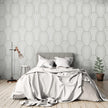 GP1036 Narrow Retro Arches Wallpaper Panels in Light Gray Beige