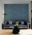 GE0002 Radial Escape Endless Murals Muted Navy