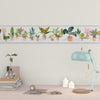 GB5040 Potted Plants Peel and Stick Wallpaper Border 10in or 8in Height x 15ft Long Light Dark Gray