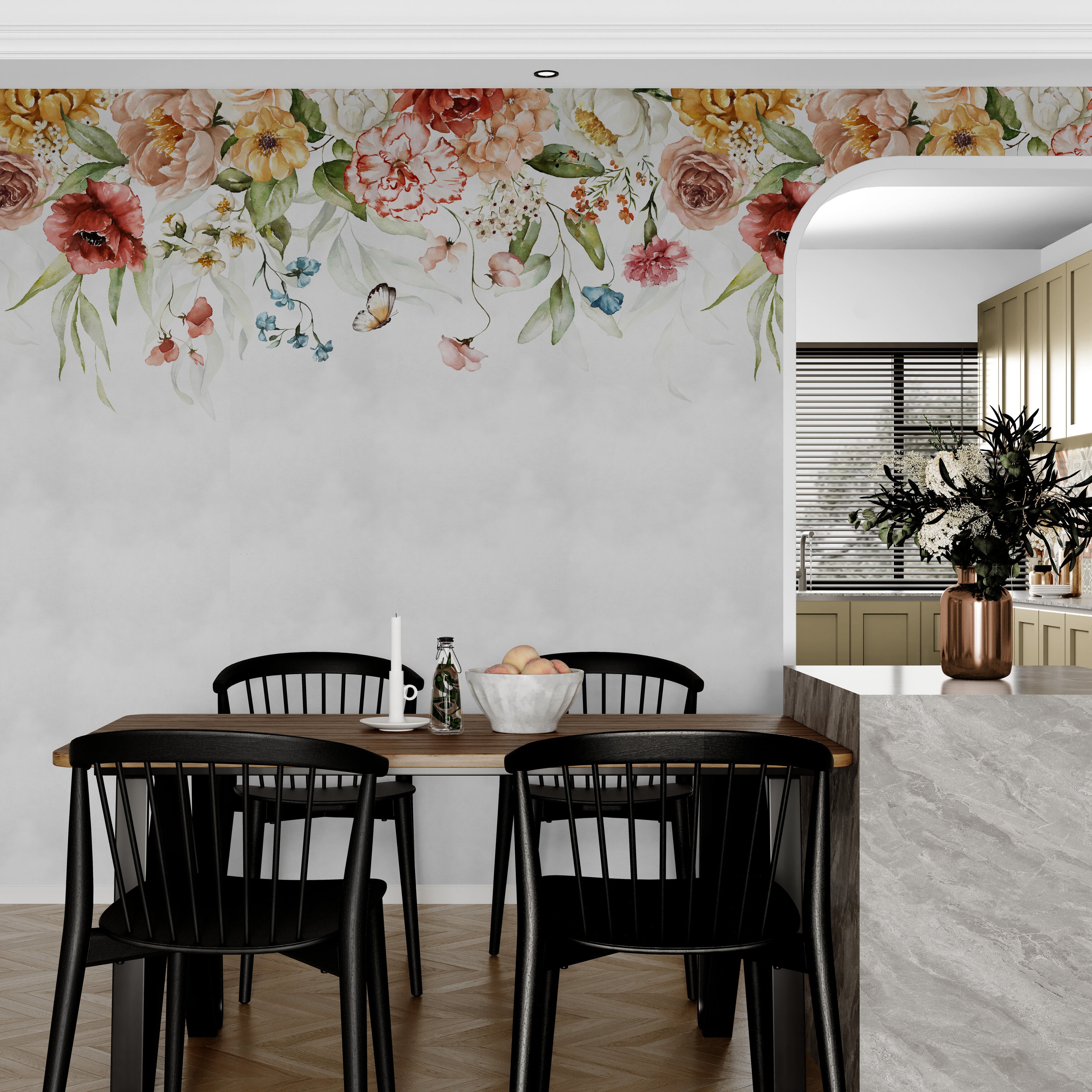 GE5060 Enchanting Floraphila Endless Murals Multicolored