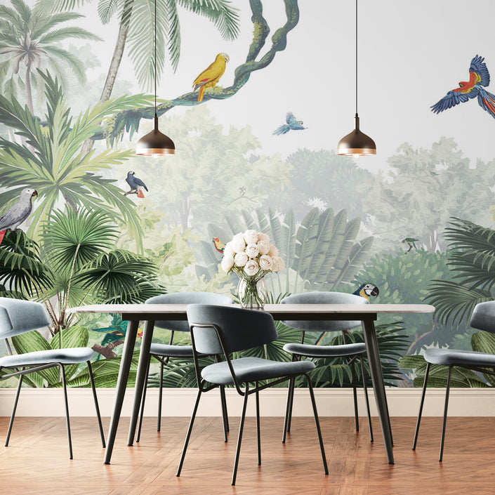 GDSE3031 Canopy Jungle Wallpaper Mural Premium Peel and Stick Material 26in Wide x 9 ft. Multi-colored