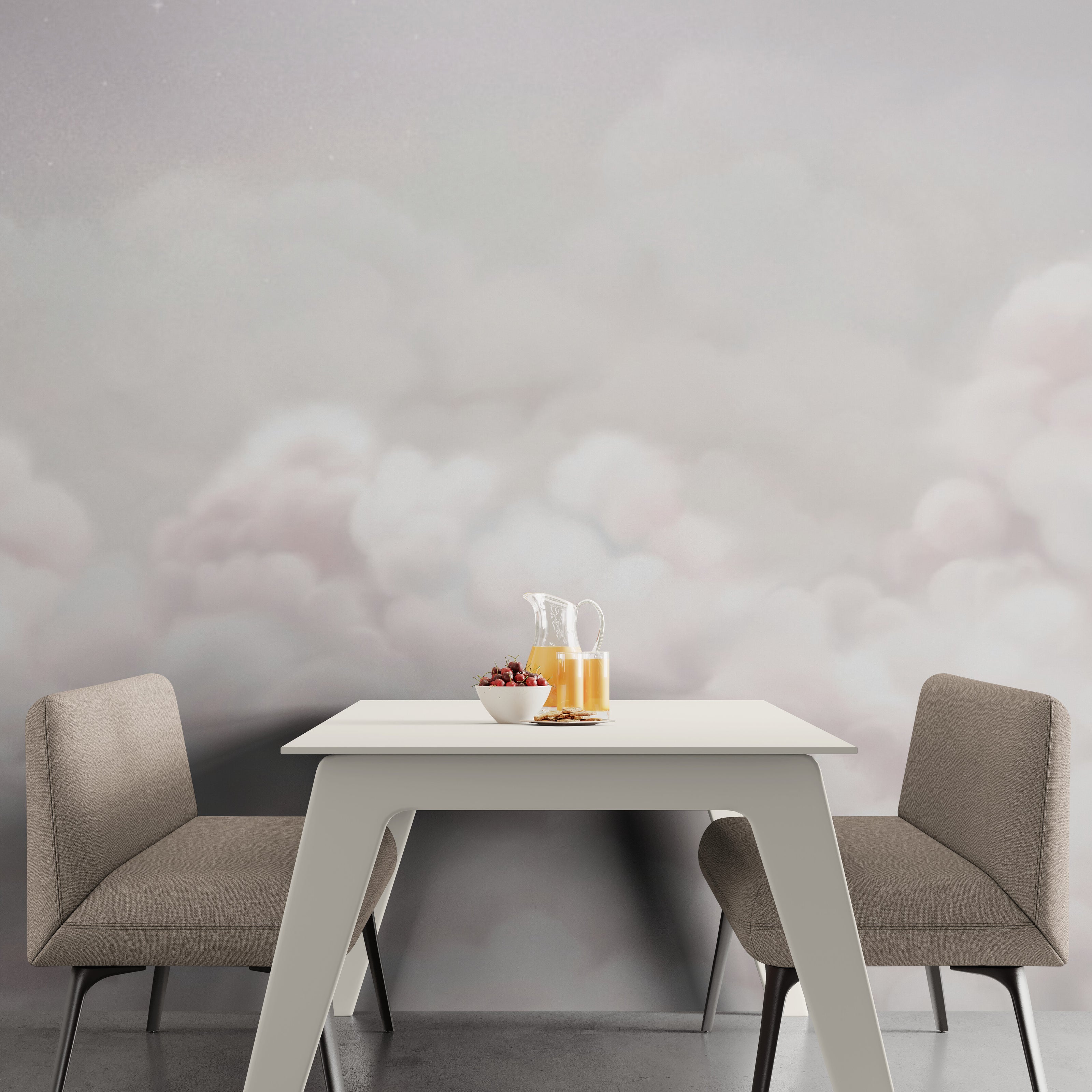 GDSE3551 Calming Clouds Wallpaper Mural Premium Peel and Stick Material 26in Wide x 9 ft. Pink