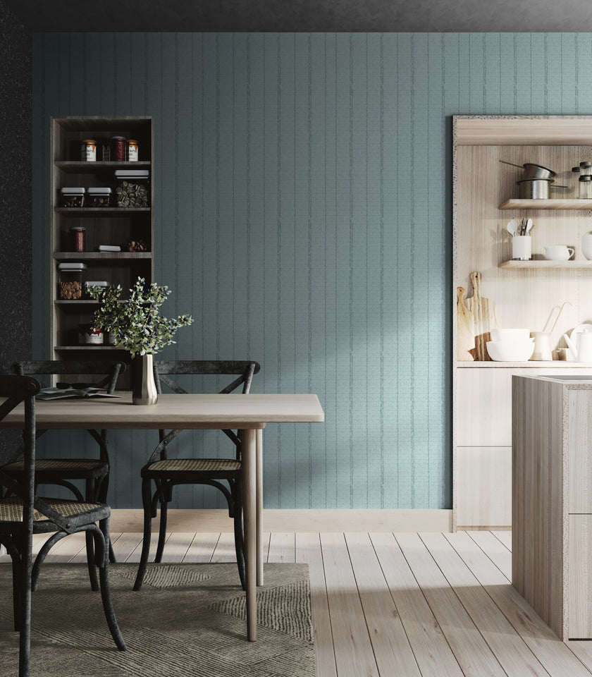GP6010 Dot and Drift Stripe Premium Peel and Stick Wallpaper Panel 26 Wide x 6 Ft High in Muted Blue