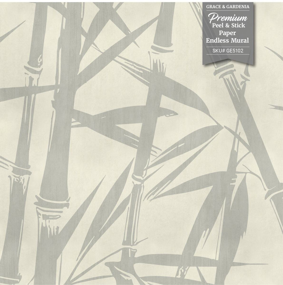 GE5102 Bamboo Serenity beige gray wallpaper pattern