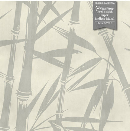 GE5102 Bamboo Serenity beige gray wallpaper pattern