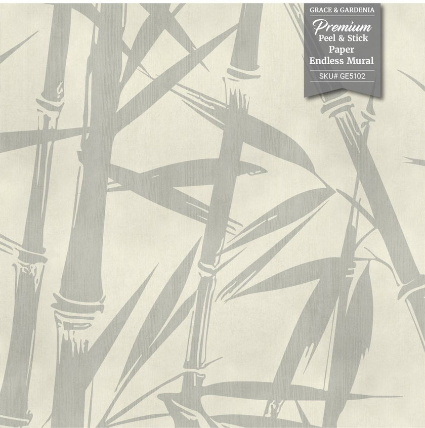 GE5102 Bamboo Serenity beige gray wallpaper pattern