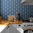GDP6003 Twisted Twig Premium Peel and Stick Wallpaper Panel 6 Ft High x 26 Wide in Muted Navy