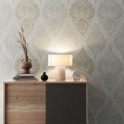 GW0171 Stone Paisley Wallpaper Panels