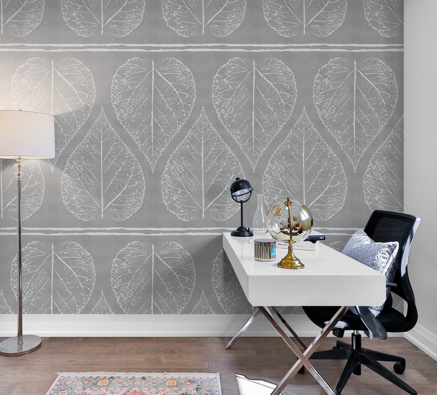 GDP5001 Accelerated Growth Premium Peel and Stick Wallpaper Panel 6 Ft High x 26 Wide in Soft Gray