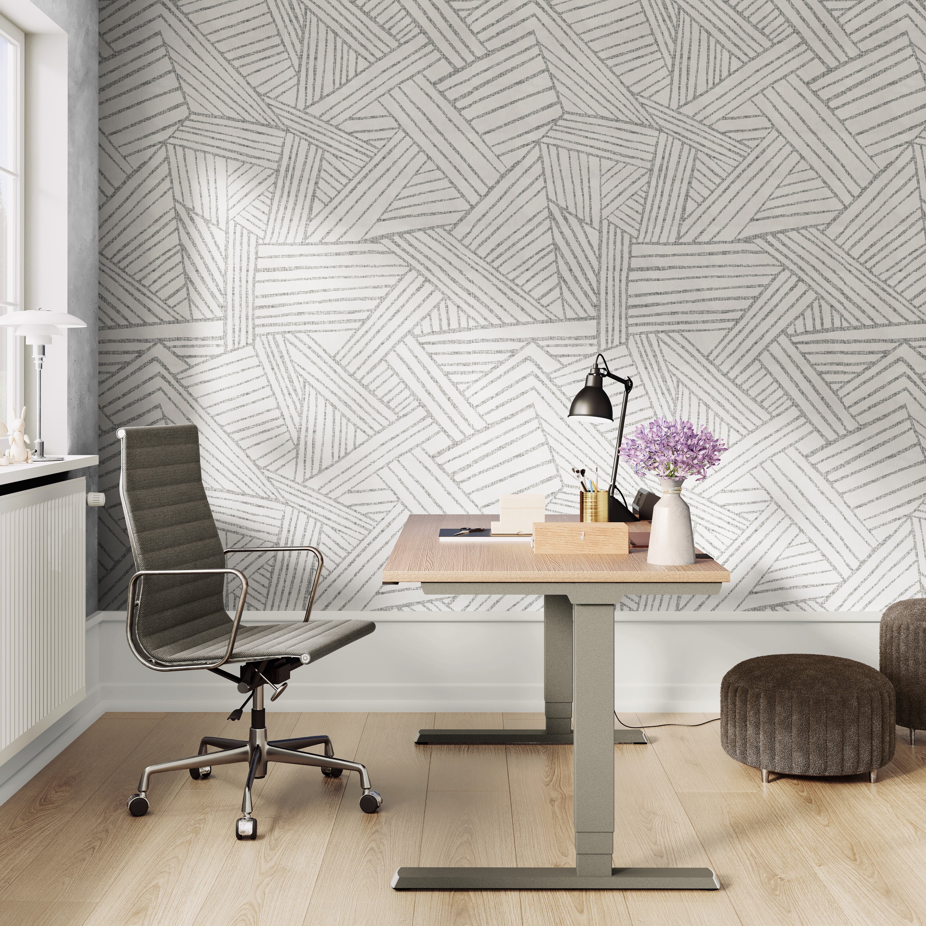 GP0001 Textured Hillock Wallpaper Panels in Beige Brown