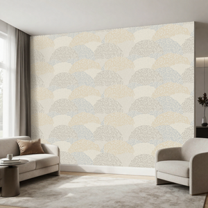 GE0002 Radial Escape Grace & Gardenia Endless Mural Navy