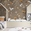 GDSE3148 Playful Forest Wallpaper Premium Peel and Stick Material 26in Wide x 6ft, 9 ft, 12ft, Taupe