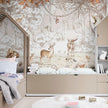 GDSE3050 Forest Friends Wallpaper Mural Premium Peel and Stick Material 26in Wide x 9 ft. White Brown