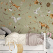 GDSE3140 Playful Forest Wallpaper Premium Peel and Stick Material 26in Wide x 6ft, 9 ft, 12ft, Beige