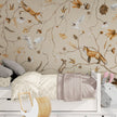 GDSE3140 Playful Forest Wallpaper Premium Peel and Stick Material 26in Wide x 6ft, 9 ft, 12ft, Beige