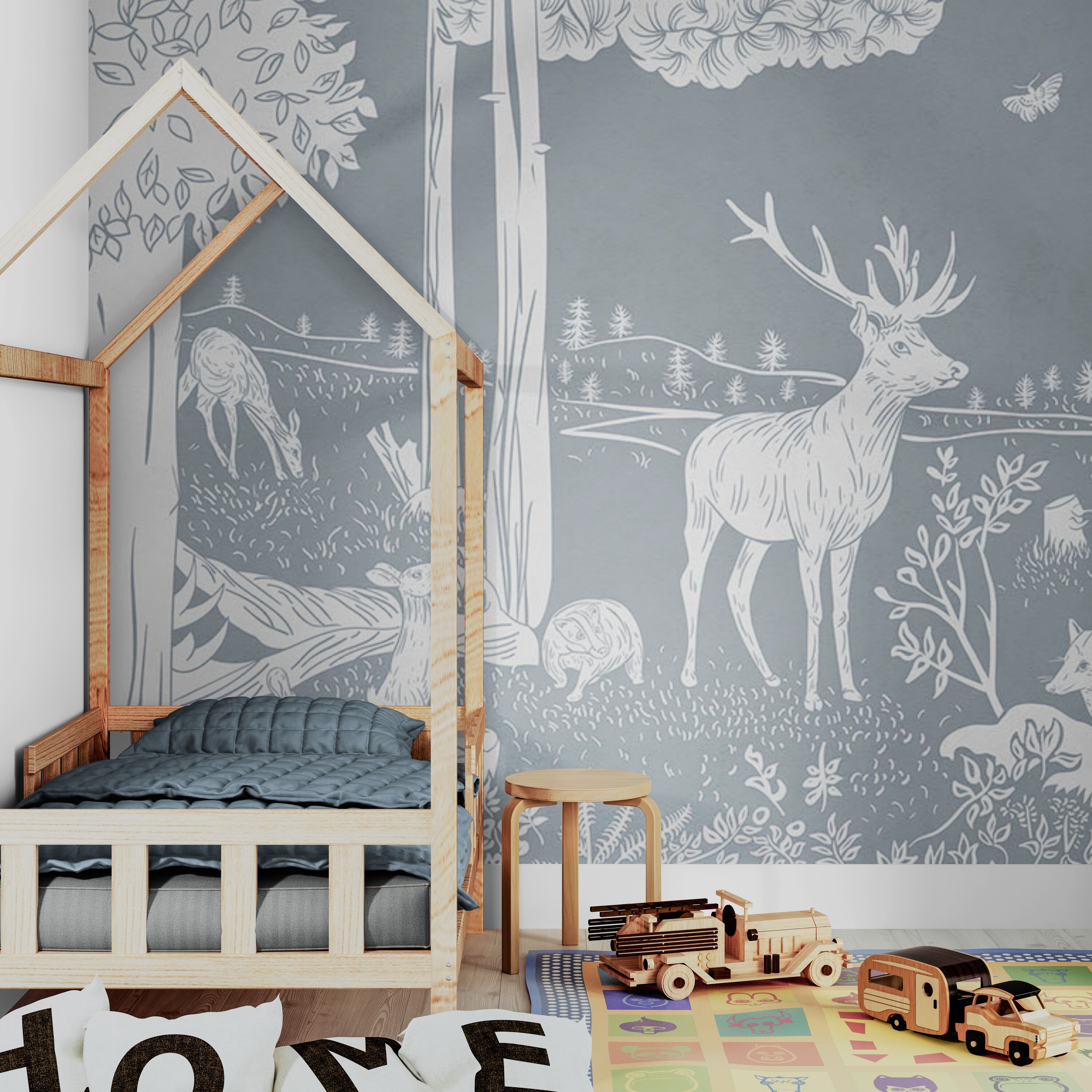 GDSE3083 Monochrome Forest Wallpaper Premium Peel and Stick Material 26in Wide x 9 ft. Light Brown