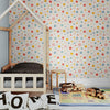 GW0010 Quirky Polka Dots Wallpaper Roll 20.5 inch Wide x 18 ft. Long in Red Yellow Blue